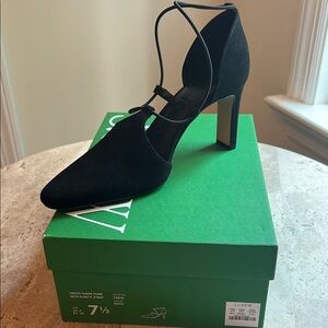 J. Crew Made-In-Spain Jules Cross-Strap Suede Pumps NIB 7-1/2